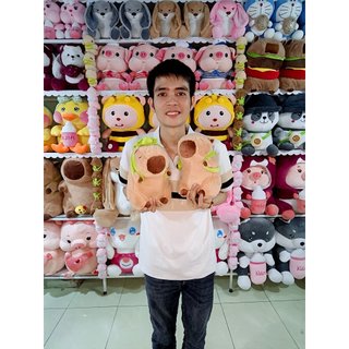 Gấu Bông Capybara Đeo Balo Rùa Đủ Size