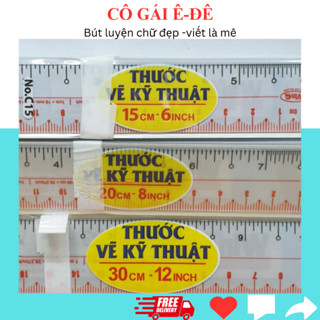  5 Thước kẻ dẻo thẳng WinQ thước nhựa thẳng 15cm 20cm 30cm WinQ thước kẻ thẳng học sinh vẽ kỹ thuật hình học 