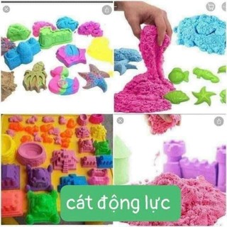 Cát động lực 1kg .Cát dẻo. Cát sinh học tặng 3 bộ khuôn