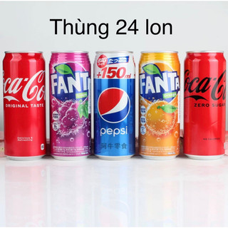 Thùng 24 lon Coca /Pepsi/Fanta cam ,nho lon 500ml hàng nội địa Nhật