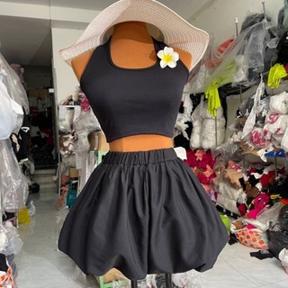 Quần short bí phồng TRƠN lưng thun