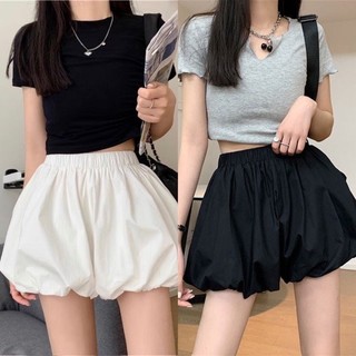 Quần short bí phồng TRƠN lưng thun