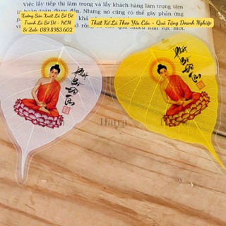 Lá bồ đề - hình phật thích ca -phát bồ đề tâm - quà tặng ý nghĩa