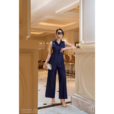 Bộ Jumsuits MY WAY Cổ V Sát Nách Ngực Túi Cách Điệu Sang Trọng 1MQLA1366 - XA0
