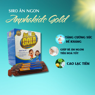 Siro ăn ngon Anphakids Gold giúp bé ăn ngon ngủ ngon tiêu hóa tốt phân phối bởi Yasuky Pharma
