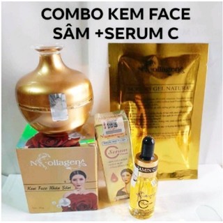 Com bo serum C+kem sâm ncollagen