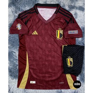 Bộ áo bóng đá đội tuyển bỉ - Belgium sân nhà Euro mùa giải 2024 - 2025 hàng super thái lan chuẩn thi đấu bản Fan