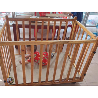 [GIÁ SALE] Cũi gỗ cho bé, cũi gỗ MonXu cứng cáp, gỗ mịn, FREESHIP, Kích thước TO 105x75x65