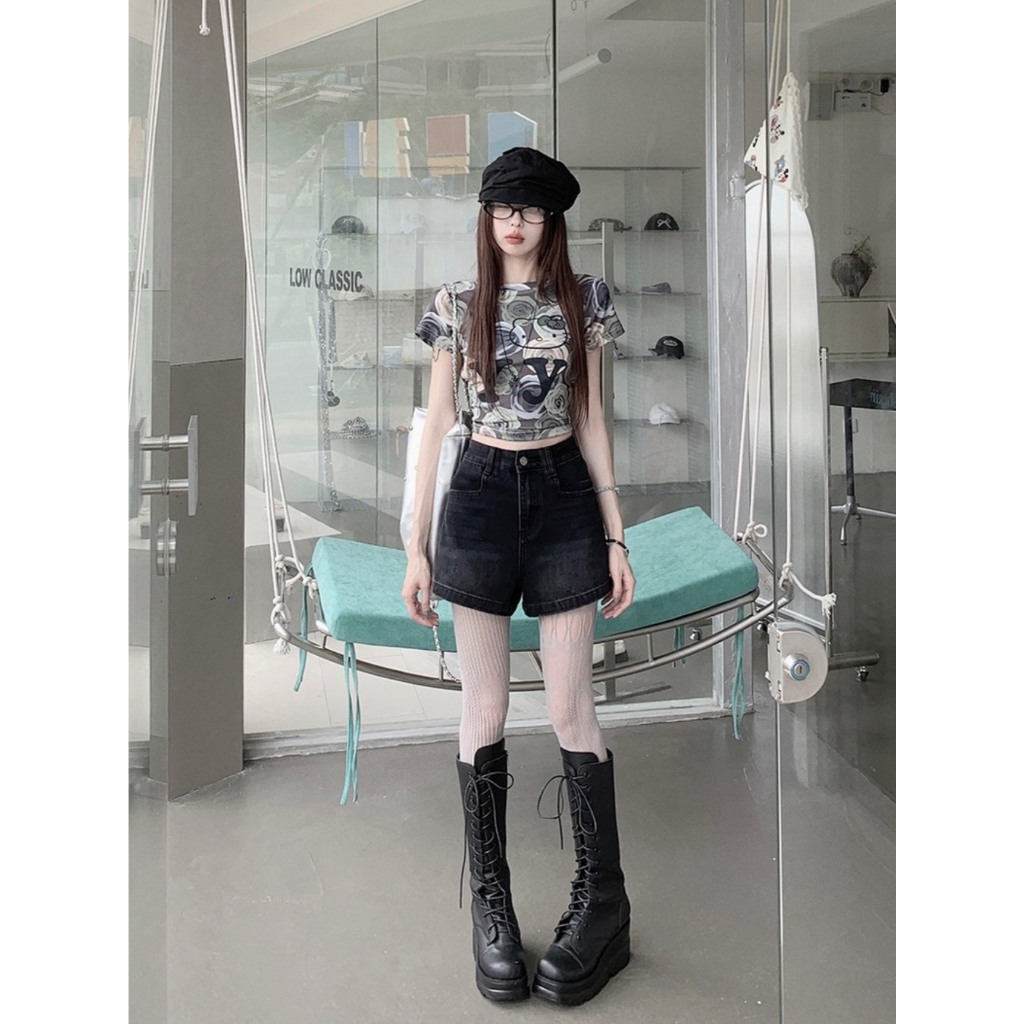 Quần Short Jean Nữ Form Chữ A Bigsize 40–85kg Lưng Cao Che Khuyết Điểm MS1088 – 2KJeans | BigBuy360 - bigbuy360.vn