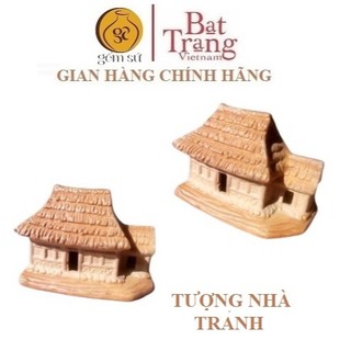 Tượng trang trí tiểu cảnh Nhà tranh cỡ nhỏ S1 - tượng gốm Bát Tràng