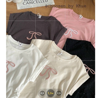 HỎA TỐC HCM  Áo tay ngắn nơ coquette rút dây hai bên eo trendy AK91