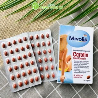 Viên Uống Sáng Da Chống Nắng, Chống Tàn Nhang Mivolis Carotin / 60v viên - Viên Chống Nắng Abtei 50 viên