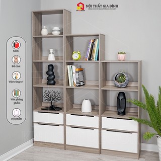 Kệ sách gỗ  6 TẦNG KN Home decor , tủ gỗ đa năng nhiều tầng , tiện lợi gỗ MDF phủ Melamine  KS_MS29C