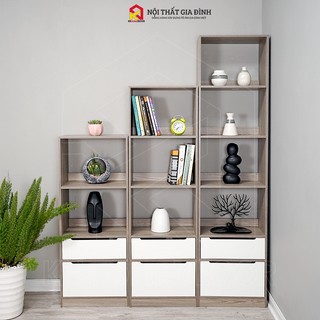 Kệ sách gỗ  4 TẦNG phong cách KN Home decor , tủ gỗ đa năng nhiều tầng gỗ MDF  phủ Melamine KS_MS29A