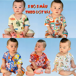 COMBO 5 BỘ ĐỒ TOLE TAY NGẮN BÉ TRAI MÀU NGẪU NHIÊN (5-52kg) - TAY NGẮN- TRAI