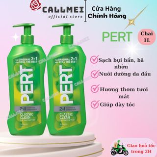 Dầu gội xả 2in1 pert classic clean giúp tóc chắc khỏe mỹ 1l