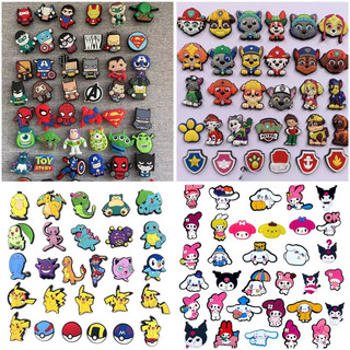 Combo sticker,jibbitz dẻo 2d sắn nút gắn dép crocs,dép tổ ong,dép cá sấu- sẵn nút