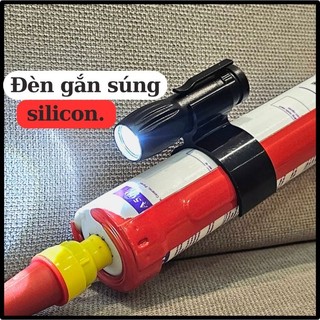 Đèn Pin Mini Gắn Súng Bắn Silicone tiện lợi, Đèn Gắn Súng Silicon