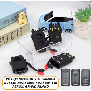 Case Vỏ Bọc Bảo Vệ Chìa Khoá Xe Máy Yamaha NVX155 NMAX155X XMAX300 Y16ZR, Ốp Silicone Nhân Vật Hoạt Hình Dễ Thương