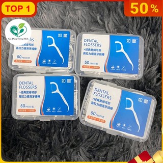 Combo 3 Hộp Tăm Chỉ Nha Khoa 2 Đầu Sợi Chỉ Mảnh, Tăm Chỉ Nha Khoa Vệ Sinh Kẽ Răng Chân Nướu Bảo Vệ Răng Miệng
