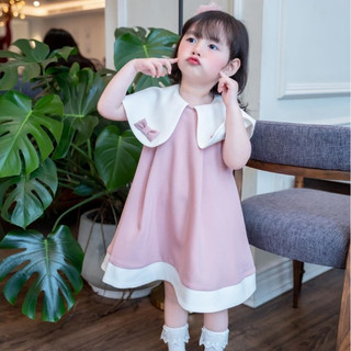 Váy/Đầm Nơ Công Chúa Chubby Store - Váy Chữ A Đính Nơ Xinh Xắn Cho Bé Gái