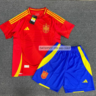 Bộ Quần Áo Bóng Đá, Áo Đá Banh ĐT Tây Ban Nha Sân Nhà EURO 2024/25 Màu Đỏ - Vải Polyestes Thái Mặc Cực Thích