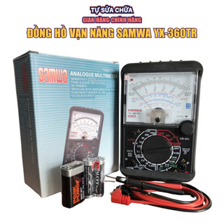 Đồng hồ đo điện vạn năng VOM Samwa YX360TRe kèm pin, có còi báo, ốp da bọc