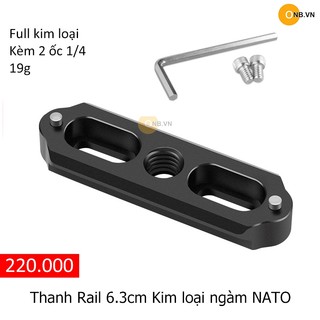 Thanh Rail 6.3cm Kim loại ngàm Kẹp Nato