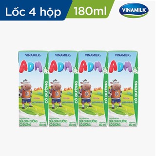 Sữa tươi adm vinamilk lốc 4 hộp 110ml/180ml