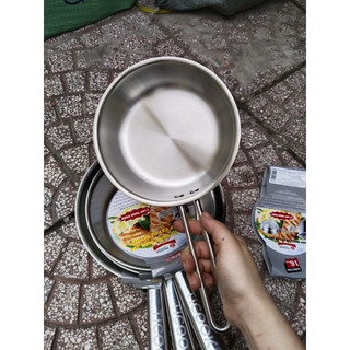 CHẢO TICOOK  3 LỚP INOX 304 ĐÁY TỪ CẠN SIZE 16-26cm