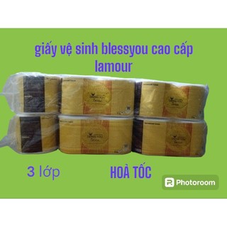 Combo 2 lốc Giấy vệ sinh bless you vàng 10 cuộn