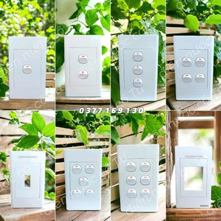 Mặt công tắc - công tắc điện 1 chiều 2 chiều - mặt ổ cắm 16A Sino Vanlock