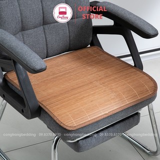 Đệm ngồi bệt Vuông HOMIES Tre Trúc tự nhiên, sợi mây điều hoà  Kích Thước 40cm x 40cm