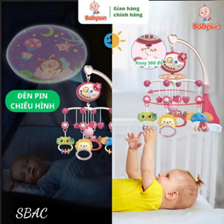 Đồ chơi treo nôi xoay 360 độ, có bộ phát nhạc, tự quay cho bé