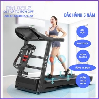 Máy chạy bộ gấp gọn A7 AB SPORT có Bluetooth,công suất 3.0 tốc độ 1-14km/h BH 5 năm (phiên bản nâng cấp)