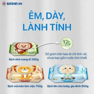 Khăn ướt khánh an 100 gram-Khăn ướt khánh an 180 gram
