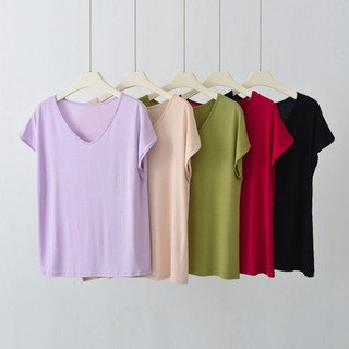 Áo thu nữ cổ tim chất thun coton co giãn 4 chiều xavia ao5