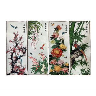 Bộ tranh Mai, Lan, Cúc, Trúc (gồm 4 bức)
