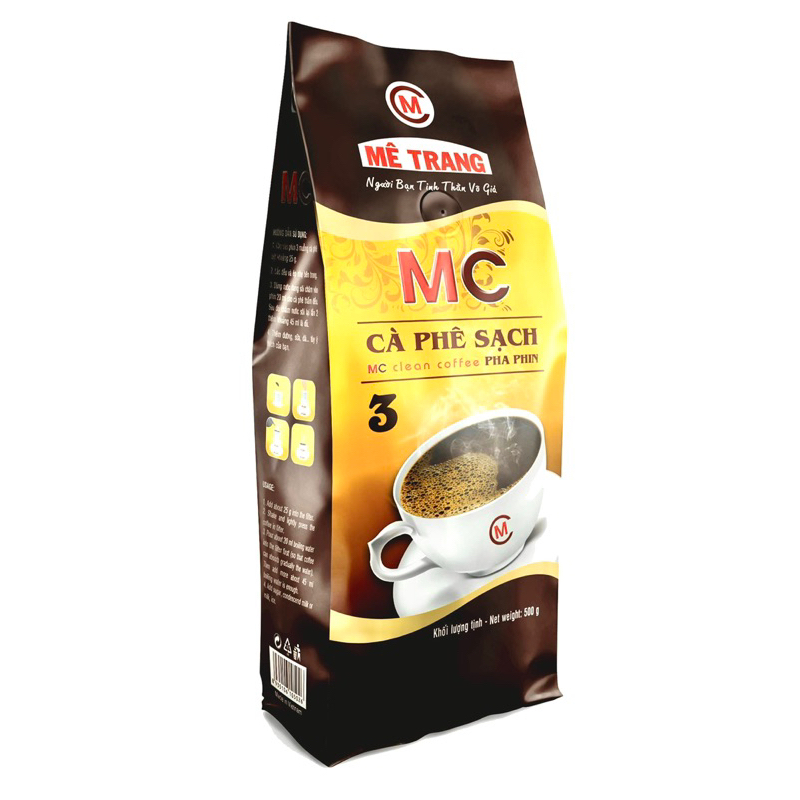 Cà Phê Mê Trang Sạch Số 3( MC3) (100%A) - Túi Bột 500g