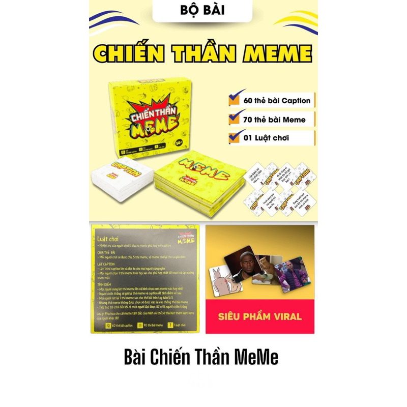 BỘ BÀI CHIẾN THẦN MEME