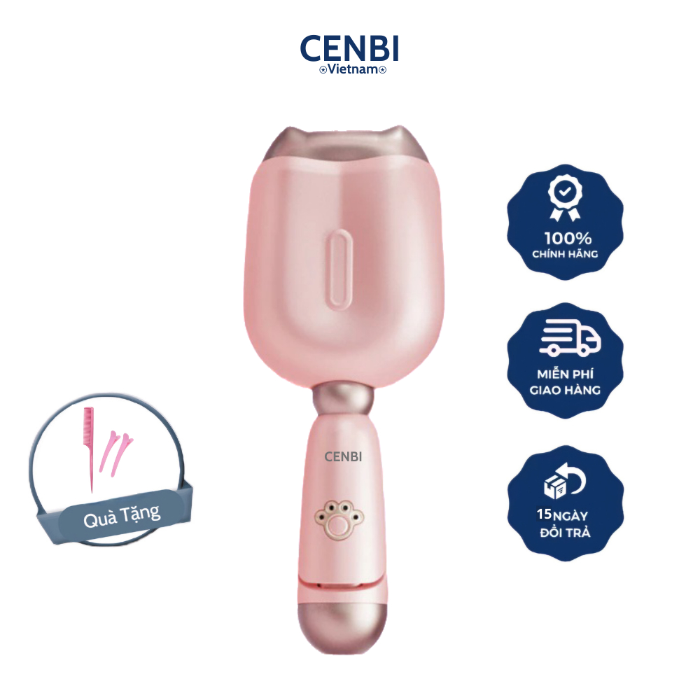 Máy uốn tóc xoăn sóng nước Hippie 32mm ion âm CENBI Premium Hair Styler New không làm tổn thương tóc