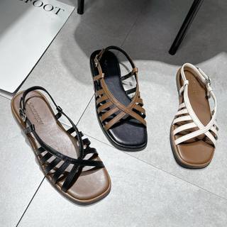 Dép sandal nữ - gobe - m144 - màu kem, nâu, đen