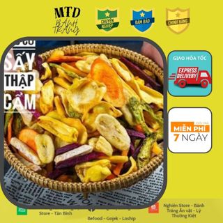 Trái Cây Sấy Thập Cẩm Nguyên 500Gr | | Bánh Tráng MTD | Freeship