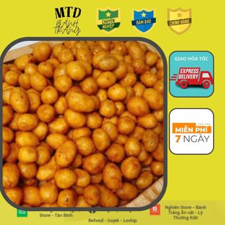 Đậu Phộng Da Cá Tỏi Ớt 450Gram | | Bánh Tráng MTD | Freeship