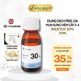 Peel mụn sưng viêm, mụn mủ md:peel salicylic 30% - md:ceuticals | kelly beauty