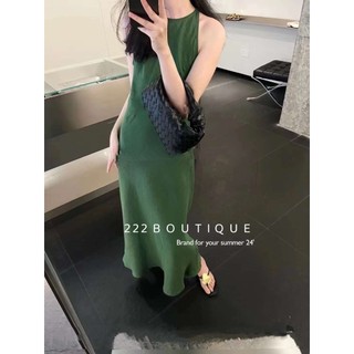 váy lụa yếm xanh cao cấp in here 28219