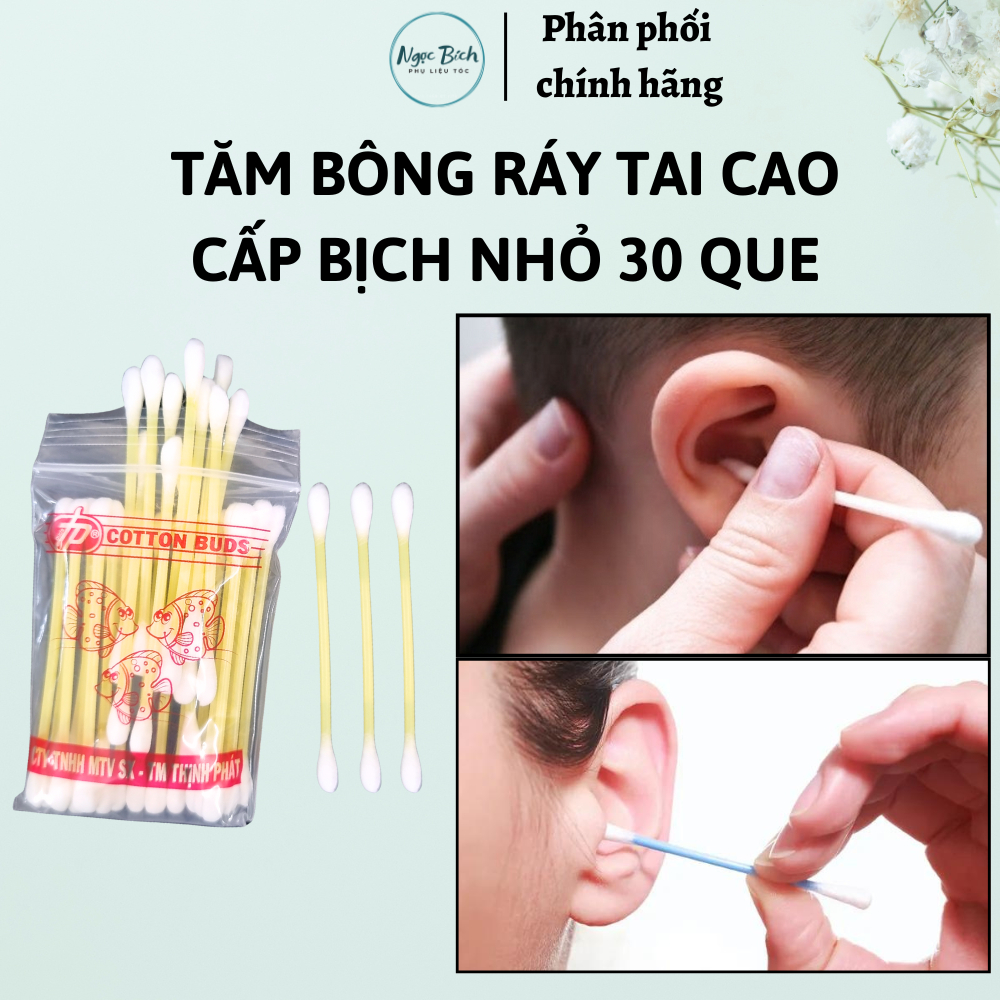 Que Tăm Bông Ngoáy Tai  - Vệ Sinh Tai - Túi Nhỏ 30 Que