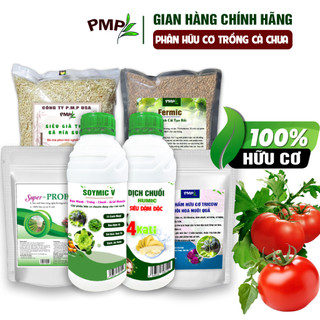 Combo bộ phân bón hữu cơ trồng cà chua bạch tuộc PMP