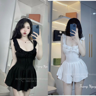 Đầm 2s cánh tiên body nơ chân xoè cực xinh tiểu thư