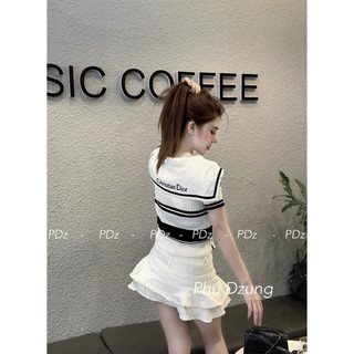 Áo Len Cộc Tay Đì O Thuỷ Thủ (Sẵn Ship)